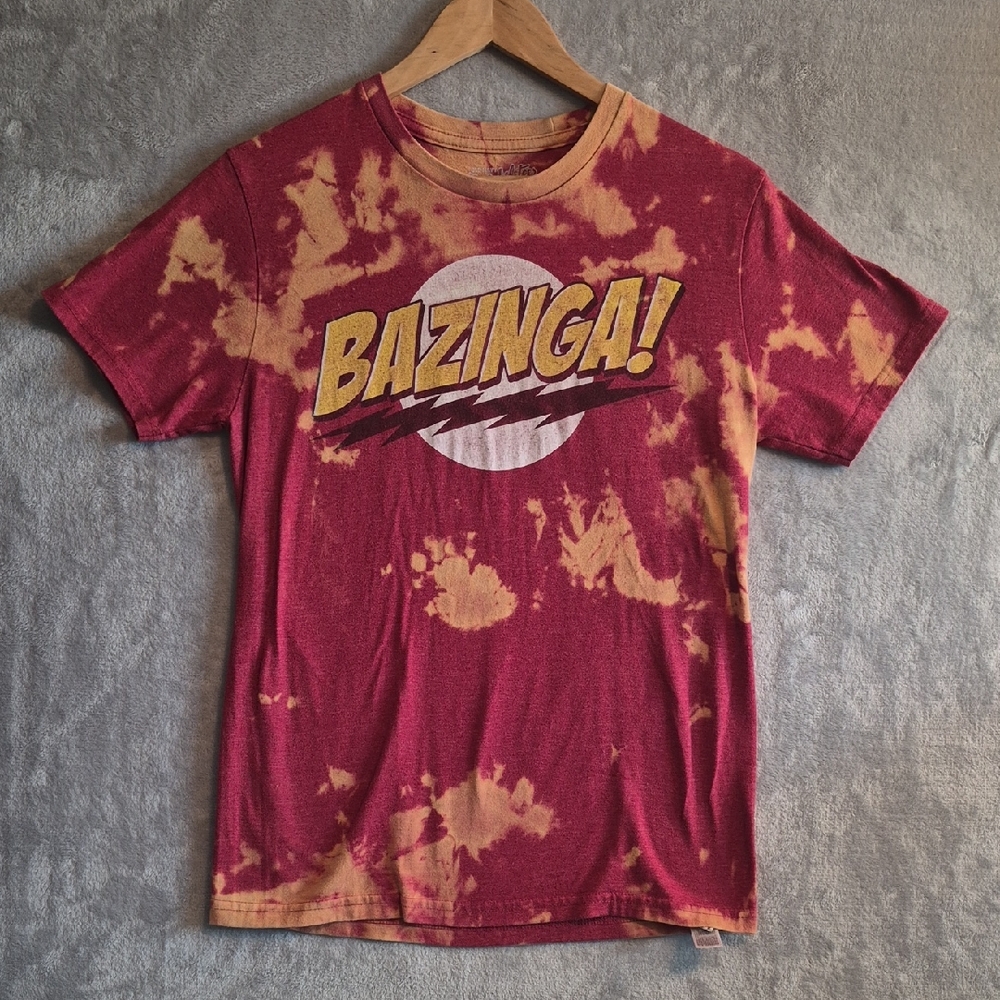 Big Bang BAZINGA Tie-Dye T-Shirt - Red and Yellow
